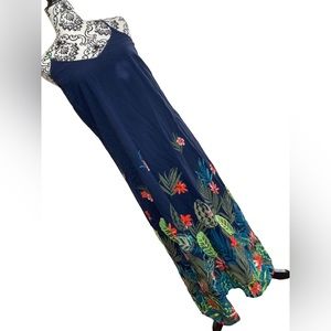 🎊OLD NAVY NWOT Navy Blue Floral Maxi Dress